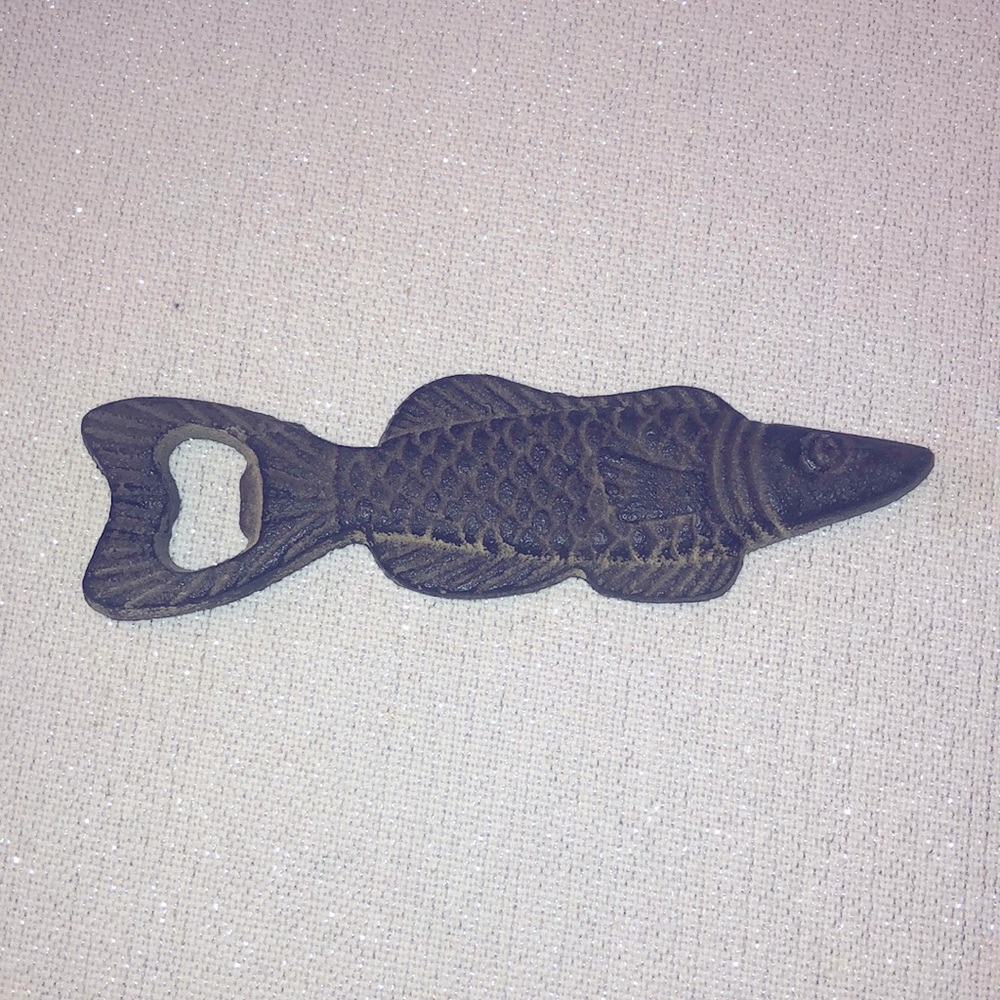 Cast iron fish bottle opener